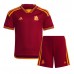 AS Roma Lorenzo Pellegrini #7 Replika babykläder Hemmaställ Barn 2023-24 Kortärmad (+ korta byxor)
